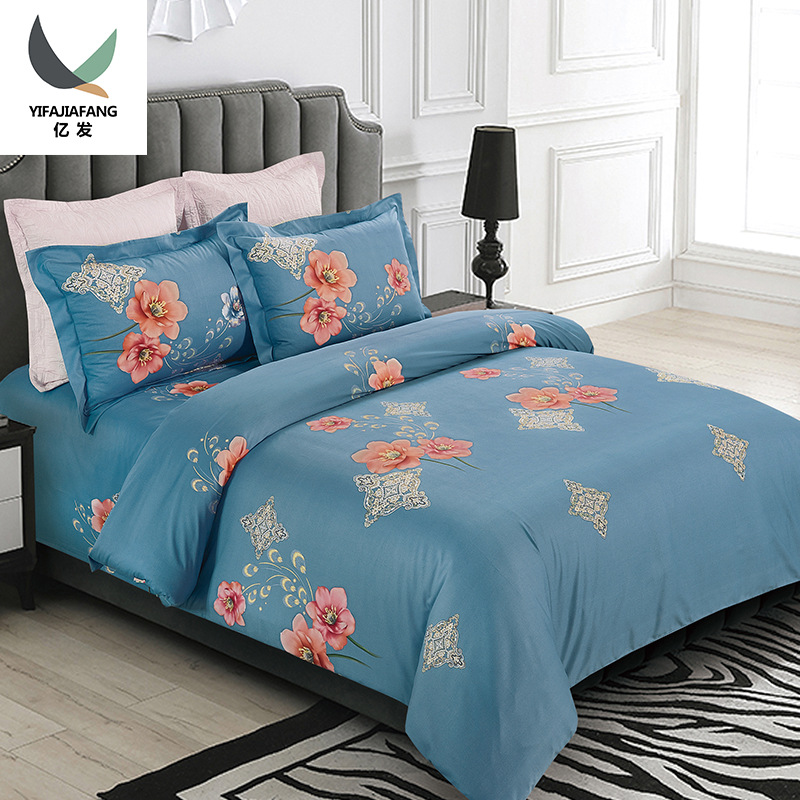 100%纯棉面料 超柔贡缎蚕丝缎高档印花家纺布料产地货源现货批发