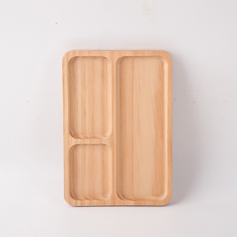 Bandeja de madera de estilo japonés rectangular hogar pan placa creativa bandeja de frutas placa de la torta placa de madera maciza