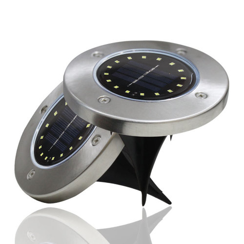 Solar underground light 8LED stainless steel outdoor new ground lawn light courtyard garden rainproof villa floor light