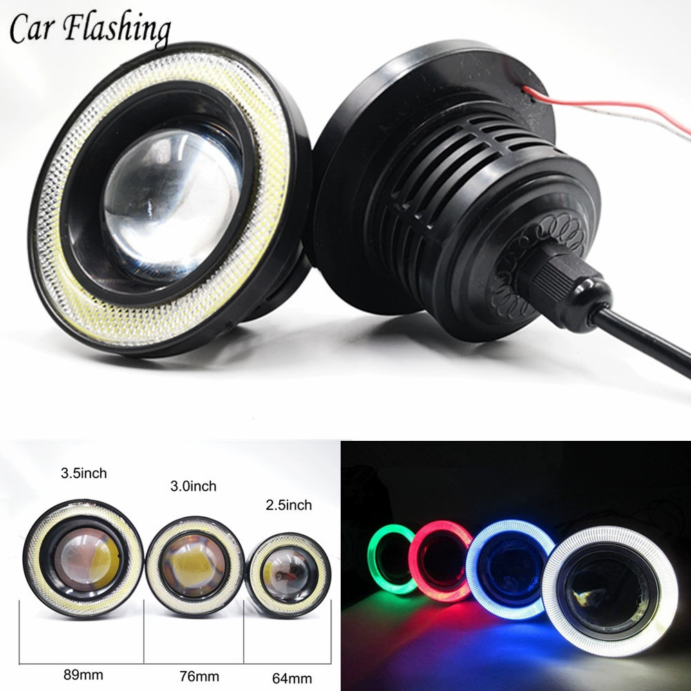 Автомобильные светодиодные линзы 30 Вт Противотуманные фары с початком ангельский глаз дневные ходовые огни коровий глаз Противотуманные фары модифицированные светодиодные рыбий глаз Автомобильный свет