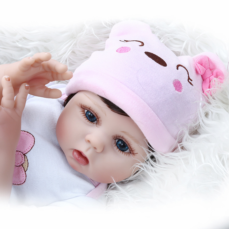 47cm simulación bebé muñeca de juguete pegamento completo puede entrar en agua bebé juguete regalo Navidad regalo