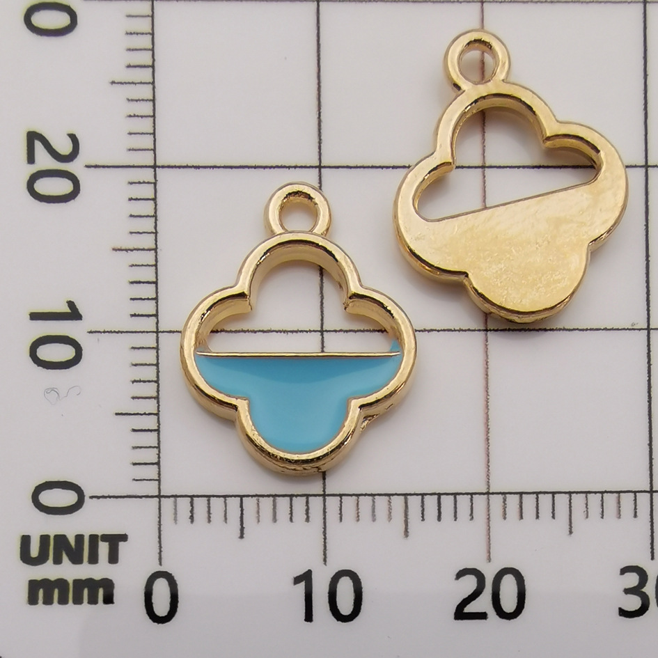 Accesorios de la joyeria bricolaje gota aceite aleación pequeño colgante flor gota aceite colgante marcador colgante collar pulsera colgante