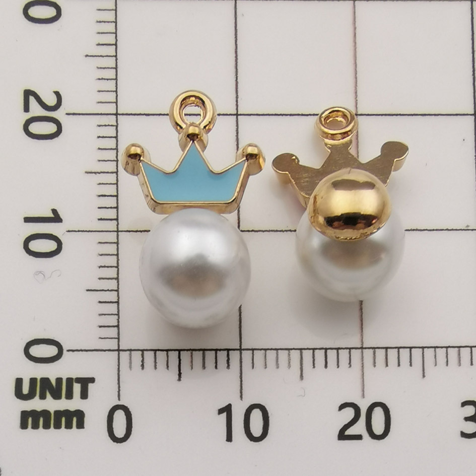 1 cuentas de corona azul lago 11x18.5-1.1g-11006