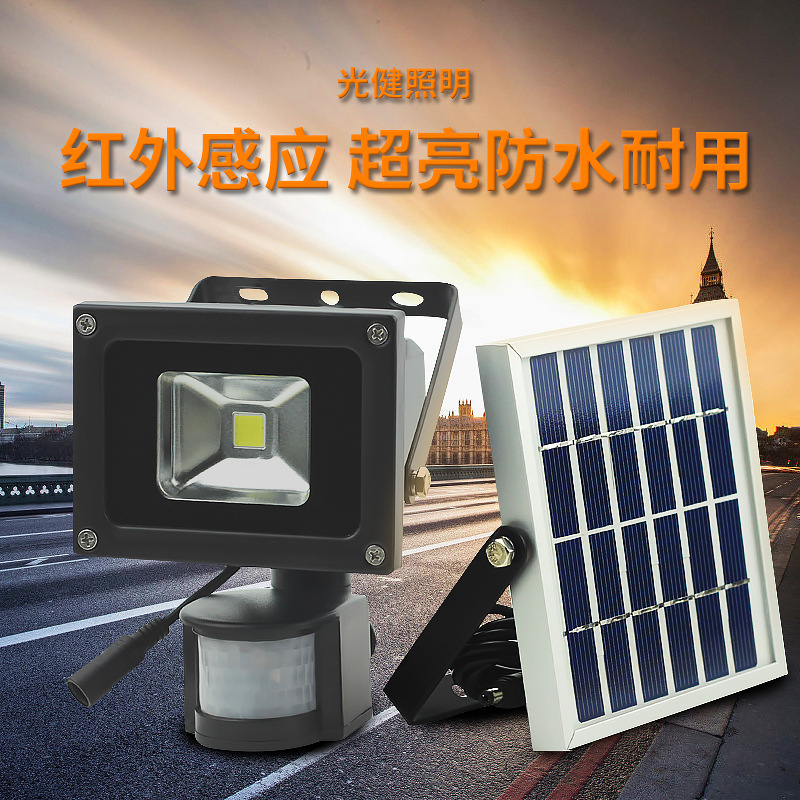 光健太阳能灯户外庭院太阳能路灯工厂直销创意花园太阳能感应壁灯