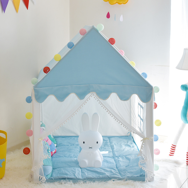 Tienda de campaña infantil para interiores, venta al por mayor transfronteriza, casa de juegos tipo castillo de princesa, casa de juguetes, piscina de bolas, tienda de campaña tipo cama para bebé image 13