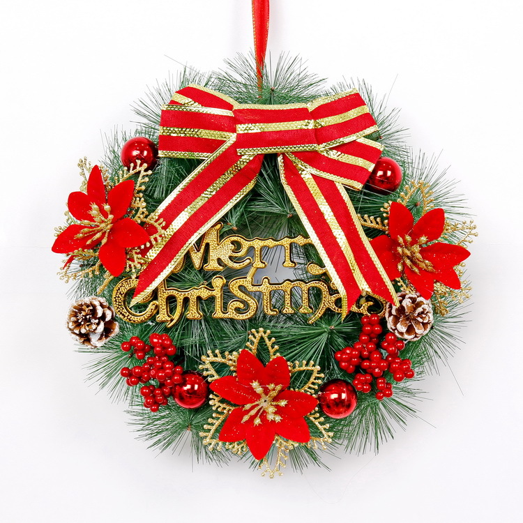 30cm aguja de pino arco Garland (rojo)