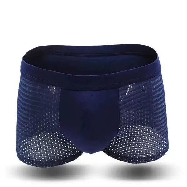 Men's Underwear Hollow Summer Mesh Thin Breathable Hollow Boxer Briefs Seamless Mesh Ice Silk Boxer Shorts