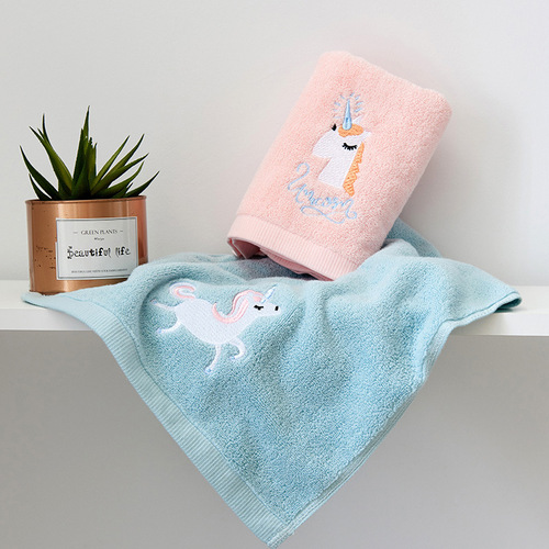 Baihua Towel supports drop shipping of new product unicorn towel bath towel set