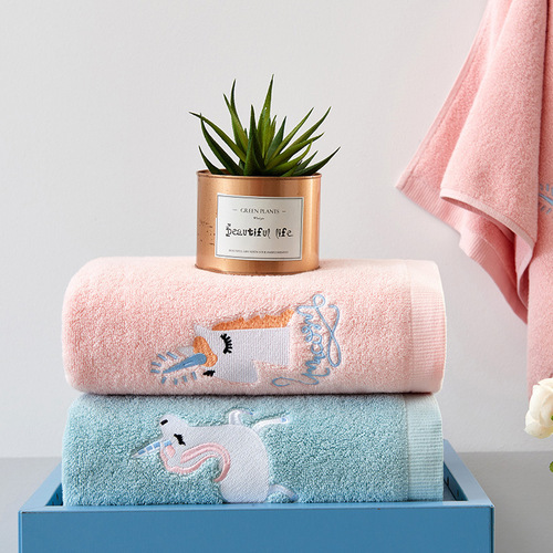 Baihua Towel supports drop shipping of new product unicorn towel bath towel set
