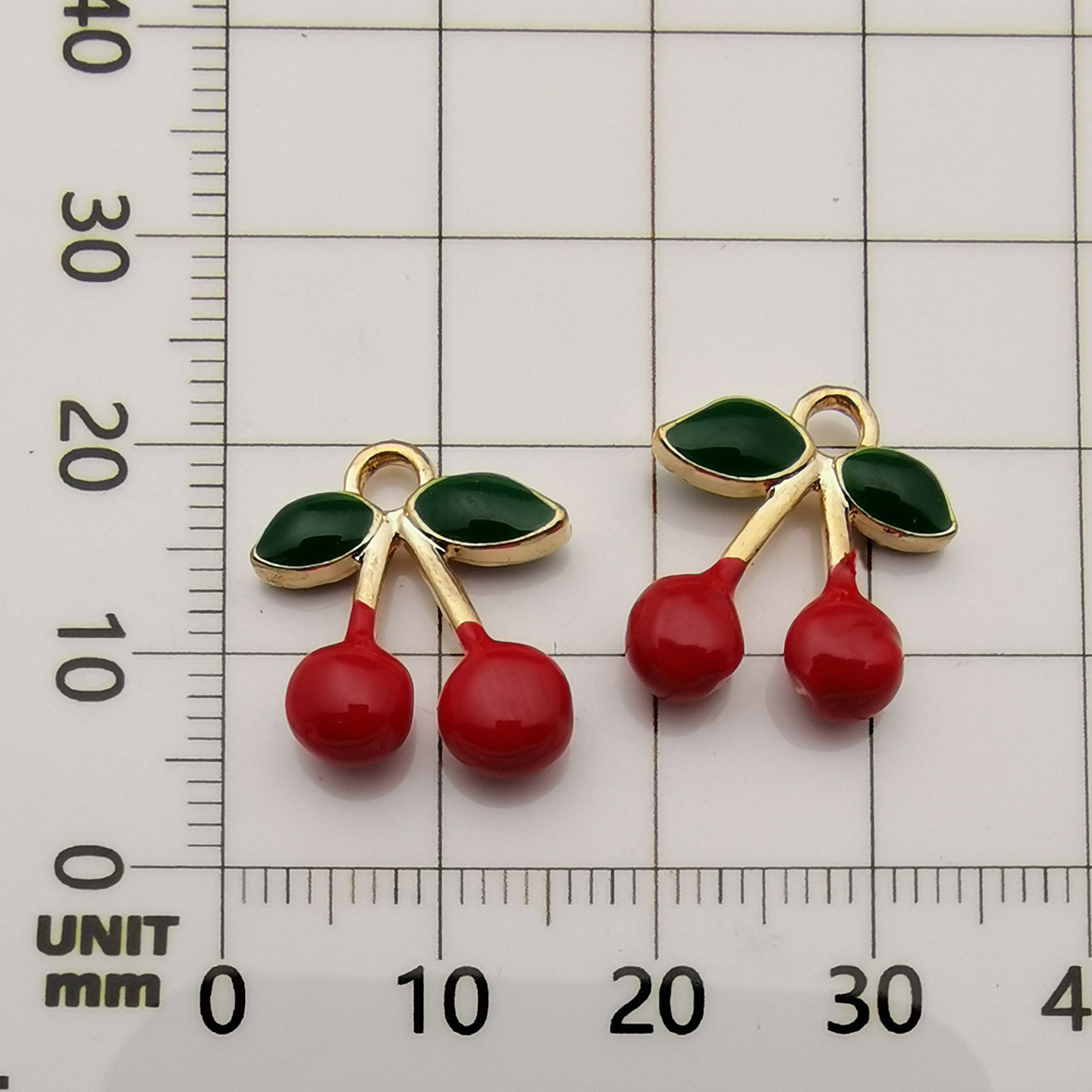 1 fruta roja estereoscópica cereza 14x16-1.7g-10973