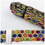 Точечный запас этнической кружевной веревки сцены вышива