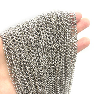 Stainless Steel Chain Tail Chain Conventional Jimpoca Personal Personal Personal Bracelet Necklace Jewelry Basic Basic Match Chain DIY
