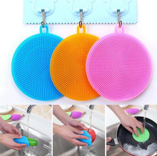 Multifunctional silicone dishwashing brush, kitchen household scouring pad and pot cleaning tool, pot washing and decontamination brush manufacturer