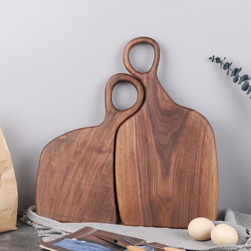 Black walnut cutting board light luxury steak board wooden fruit board bread board solid wood cutting board chopping board kitchen utensils
