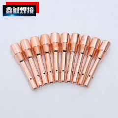 跨境二保焊槍連接杆 紫銅連接杆氣保焊焊接黃銅導電杆批發