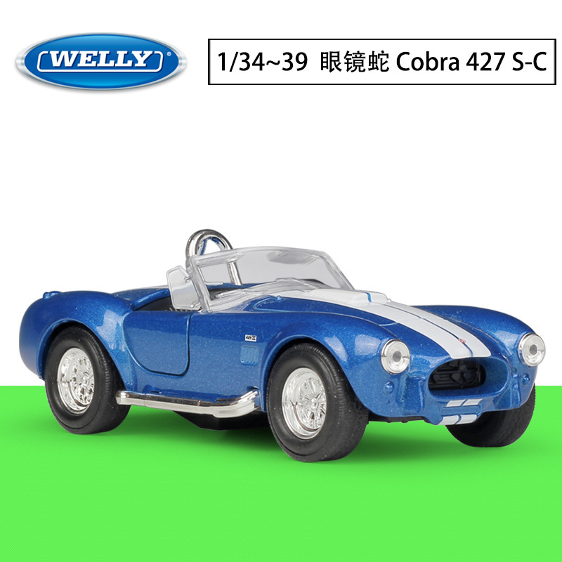 WELLY Willy 1:36 Cobra 1965Shelby 427 S-C simulation alloy car model finished product