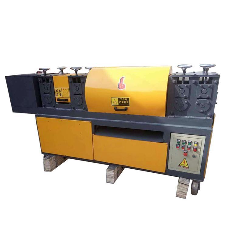 脚手架钢管调直除锈喷漆机 多功能钢管调直机 双曲线钢管调直机