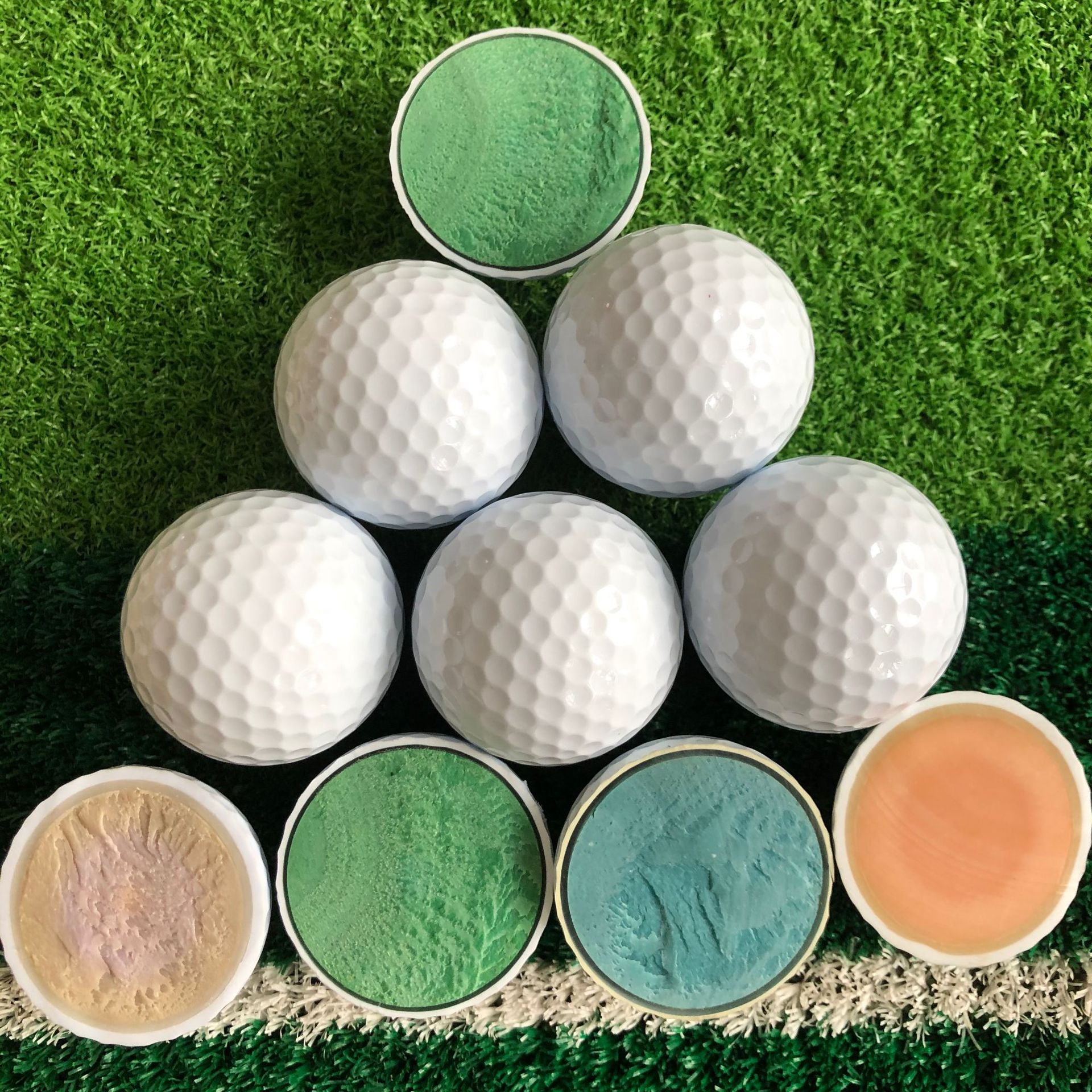 In stock sarin golf three-layer competition ball upgrade high elastic practice ball printed logo color four-layer ball