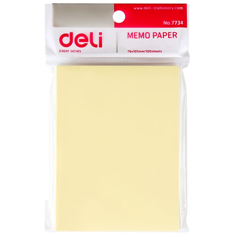 델리 7734 스티커 메모 사무용품 76*101mm 긴급 노트 노트 노트 노트 노트 노트 노트 노트 노트 노트 노트 노트