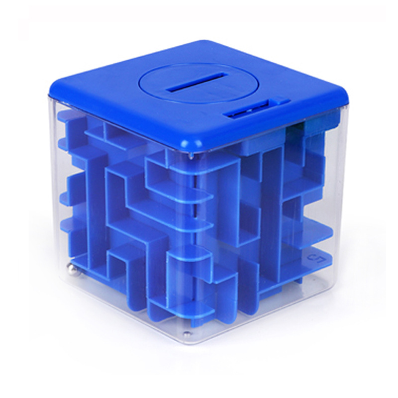 Juguete educativo temprano para niños, hucha laberinto 3D de 5.3cm, hucha cubo creativa de desafío