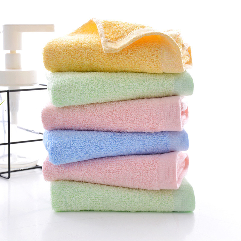Bamboo fiber solid color towel plain color wrapping face towel soft absorbent face cleansing face towel wholesale