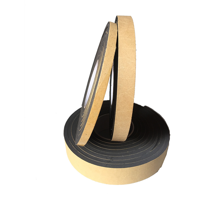 [Corte de cinta de esponja] Negro Blanco EVA1-10mm amortiguador y de golpe lento tira selladora de espuma adhesivo de una sola cara