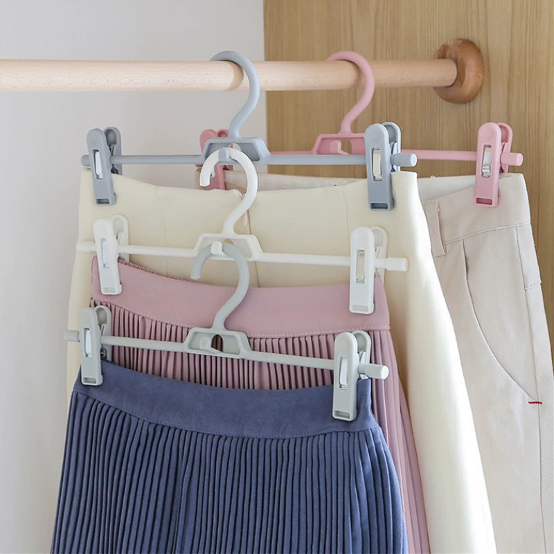 Pant Hanger Universal Storage System, Non-Slip Clip Bars, Space-Saving 2.5–25.5 cm