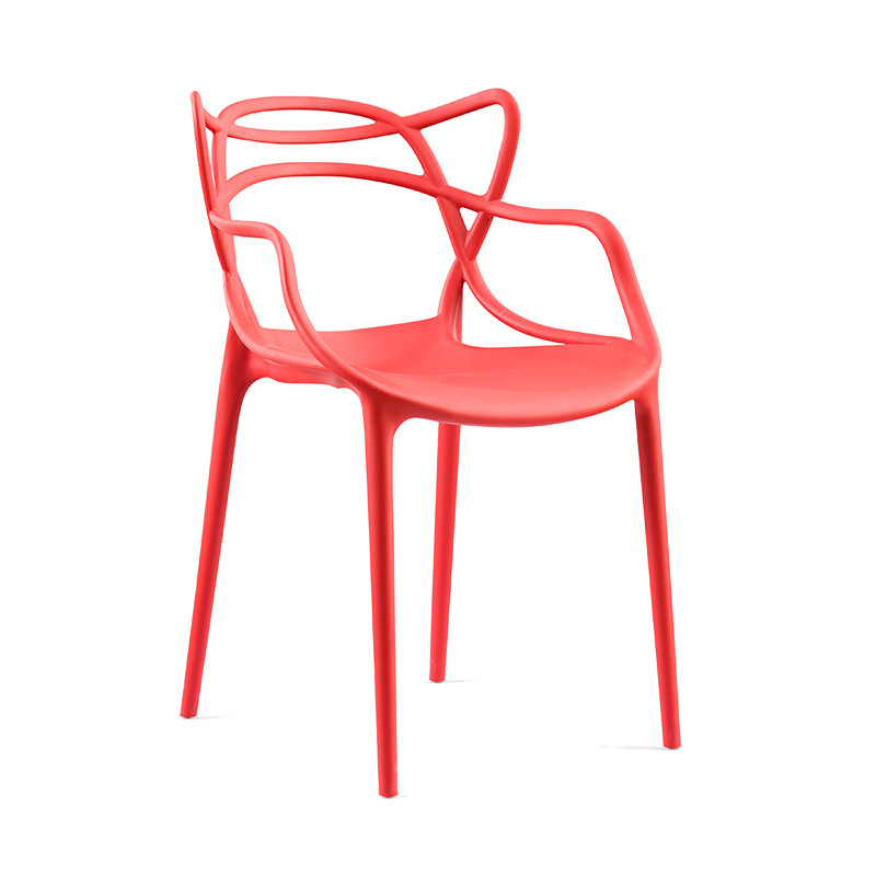 Silla hueca de plástico ratán creativo internet celebridad silla de oreja de gato silla de vid de plástico engrosada negociación de oficina mesa de ocio y silla