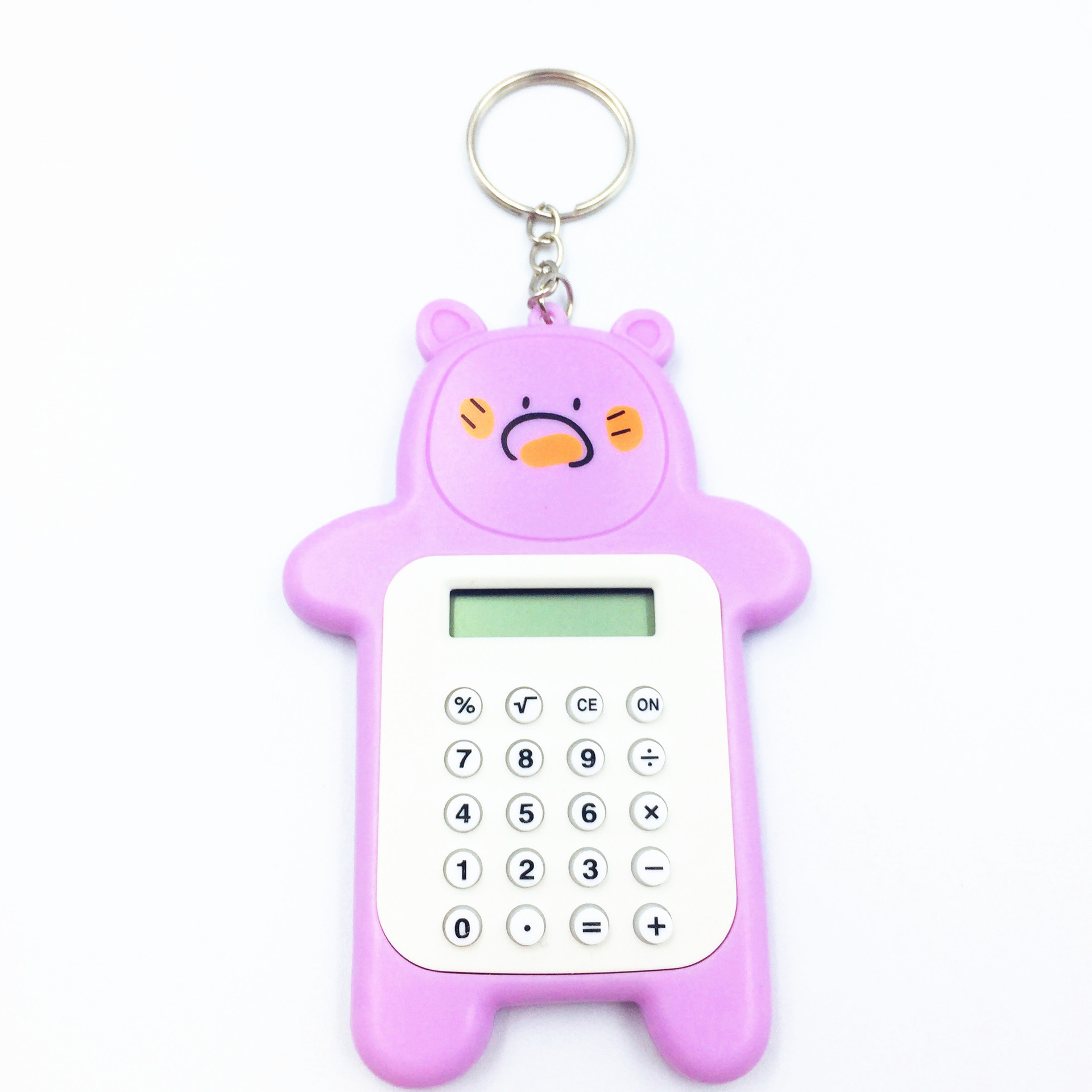 Oso creativo transfronterizo Mini calculadora llavero colgante portátil Escuela Primaria estudiante examen calculadora regalo