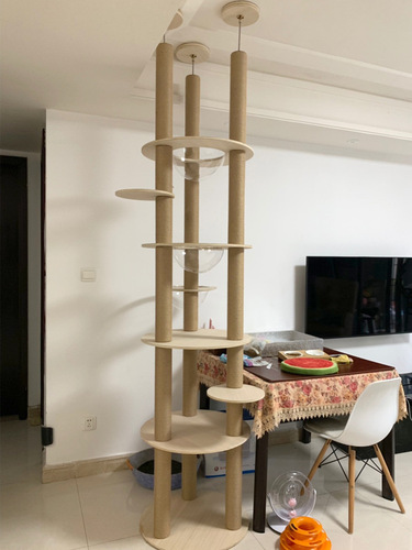 Upright cat stand, solid wood cat climbing frame, Tongtianzhu, large cat tree, space capsule cat nest, cat jumping platform all in one wholesale