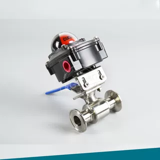 卫生级信号手动阀快装全通径卡箍阀门信号反馈手智一体XWQ81F-10P