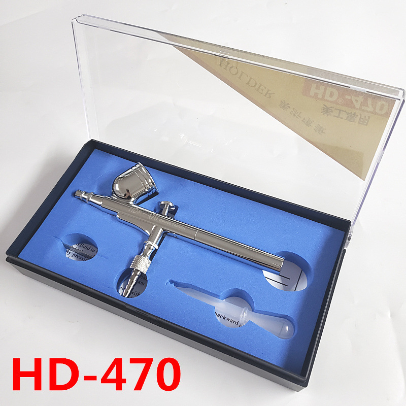HD-470 double action art spray pen 0.2mm Rouge spray gun spray pen set Model Spray Pen accessories 0.3 0.5