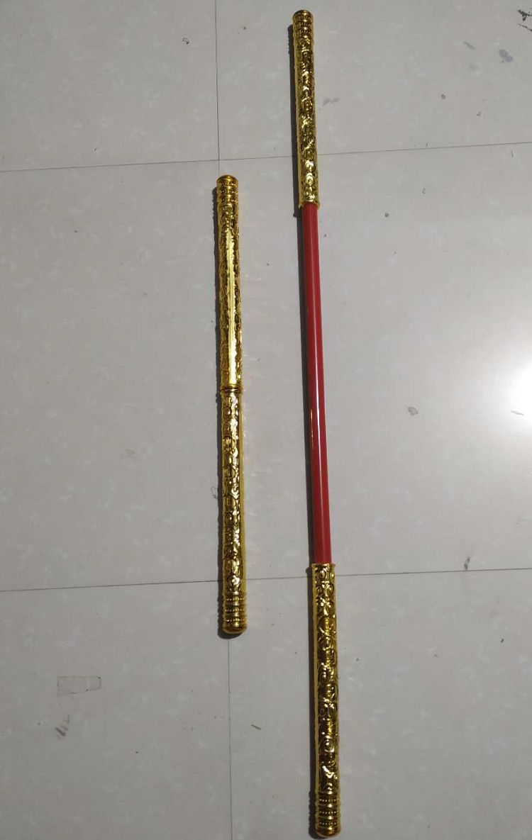 Gold cudgel automatic telescopic stainless steel Monkey King luminous telescopic gold cudgel children's toy stall scenic spot wholesale