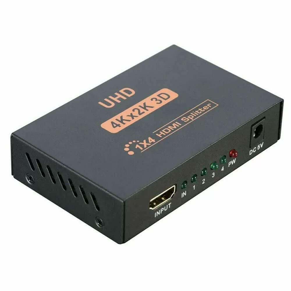 HD 4K 2K 2K железная оболочка HDMI распределение 1 к 4, одна точка, четыре видео, 4-экран, 4-экран, устройство распределения 1x4