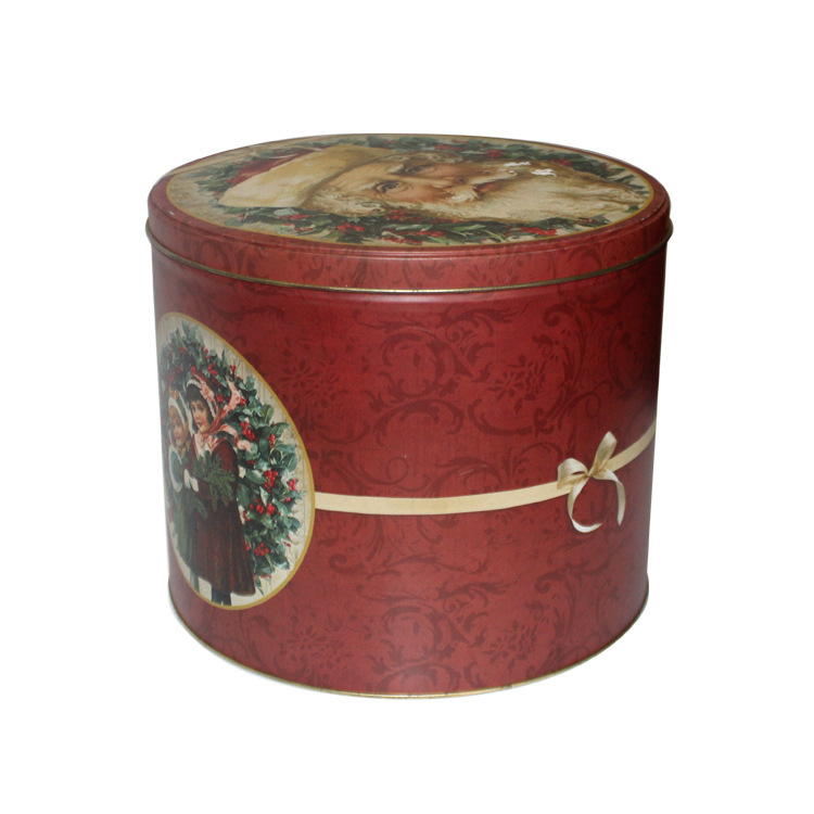 Navidad caja de hojalata, caja de huevo, caja de dulces, galletas de oso, caja de embalaje de galletas, lata grande