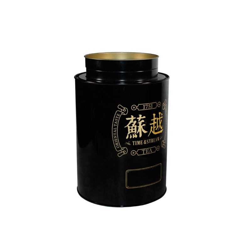 Gran grasa gruesa lata de té negro verde, polvo de frijol verde de arroz, lata de hierro redonda, ginseng y枸杞 medicina lata de sellado image 4