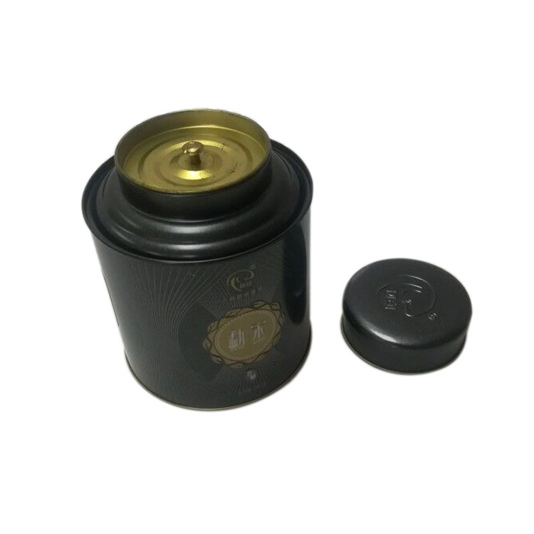 Grado alimenticio retrógrado té negro lata de hierro cubierta interna de metal Pu 'er embalaje redondo lata de hierro embalaje naranja pequeña