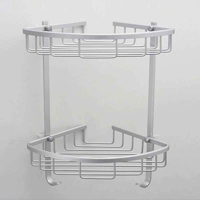 Punch-free Bathroom Storage Rack Space Aluminum Triangle Rack Toilet Toilet Wall Hanging Toilet Storage Rack Punch