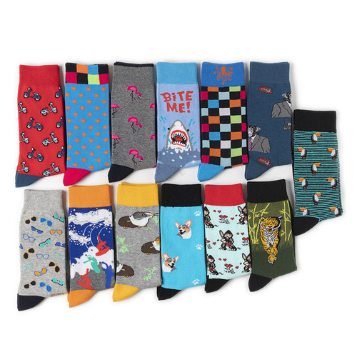 Wholesale men's cross-border women's socks animal socks women's new personality men's creative trendy socks logo foreign trade skateboard socks socks