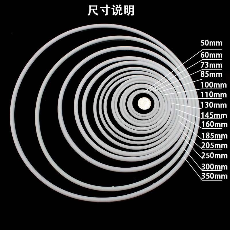 Fuente de la fábrica círculo de plástico Anillo blanco diámetro de alambre anillo plano PP Protección del Medio Ambiente nuevo material anillo Dream Catcher anillo