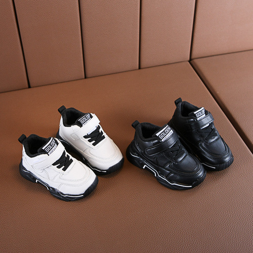 Children's Sports Shoes  Autumn/Winter New Style Fashion Kids Shoes Korean Version Boys with Fleece Double Cotton Baby Shoes Trend Wholesale