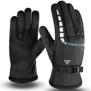 Winter new men's warm glove outdoor ski -ski motorcycle electric vehicle riding glove gloves cycling plus velvet thickening