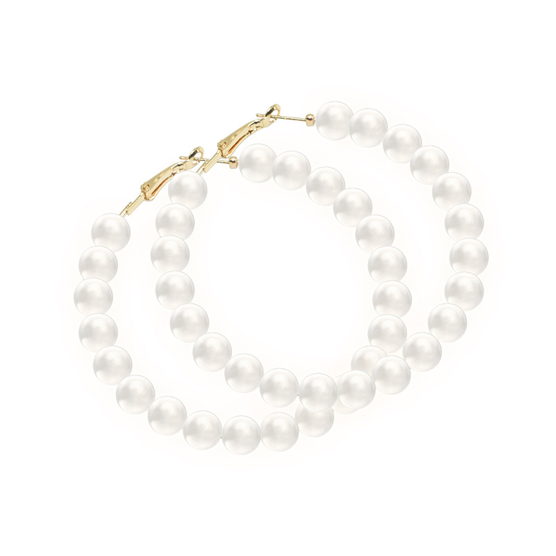 6cm 골드 링 + 8mm 비즈