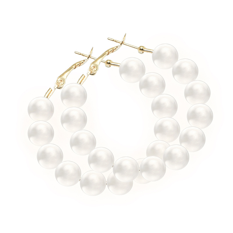 4cm 골드 링 + 8mm 비즈