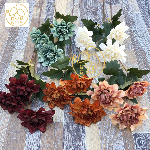Simulation 3 Dali Flowers Autumn European -style autumn yellow dark…
