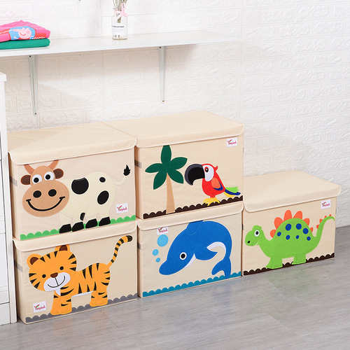 Home Oxford cloth storage box folding covered cartoon storage box clothes quilt storage box manufacturer dropshipping