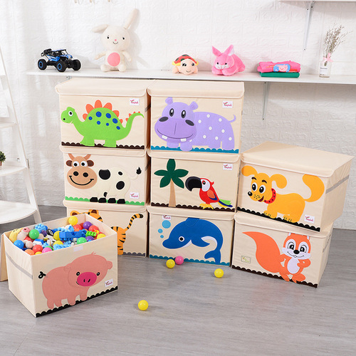Home Oxford cloth storage box folding covered cartoon storage box clothes quilt storage box manufacturer dropshipping