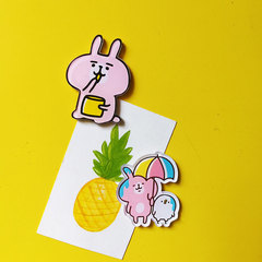 Japanese-Korean Cartoon Anime Magnetic Fridge Magnets: Little Yellow Duck Design, Creative & Cute — Black-and-White Version, Stylish Magnetic Decorations
