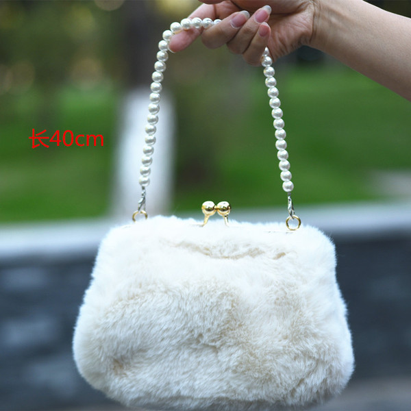 Universal woven bag accessory pearl handmade on chain