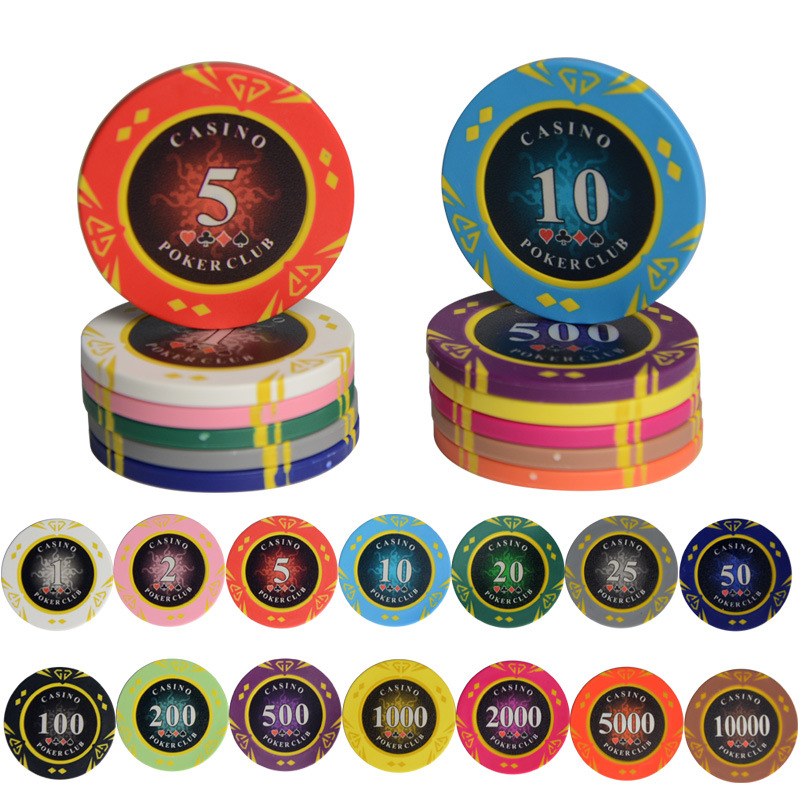 Texas Hold'Em Special Clay Chips Chess and Card Room Mahjong Chips Card Chips Cards Playing Cards with Points Reward Coins